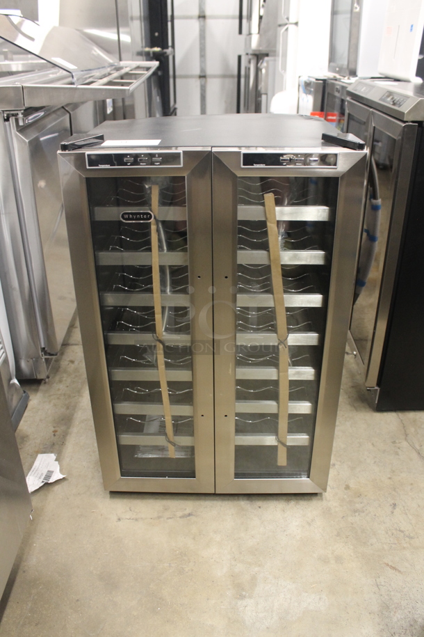 BRAND NEW SCRATCH AND DENT! Whynter WC-321DD Stainless Steel 32 Bottle Dual Zone Wine Cooler. 110V. Tested And Working!  - Image 1 of 7