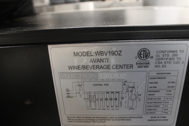 BRAND NEW SCRATCH AND DENT! Avanti WBC19DZ Stainless Steel Built-In/Free Standing Dual Zone 19 Bottle Wine/Beverage Center. 115V. Tested And Working! - Image 4 of 5
