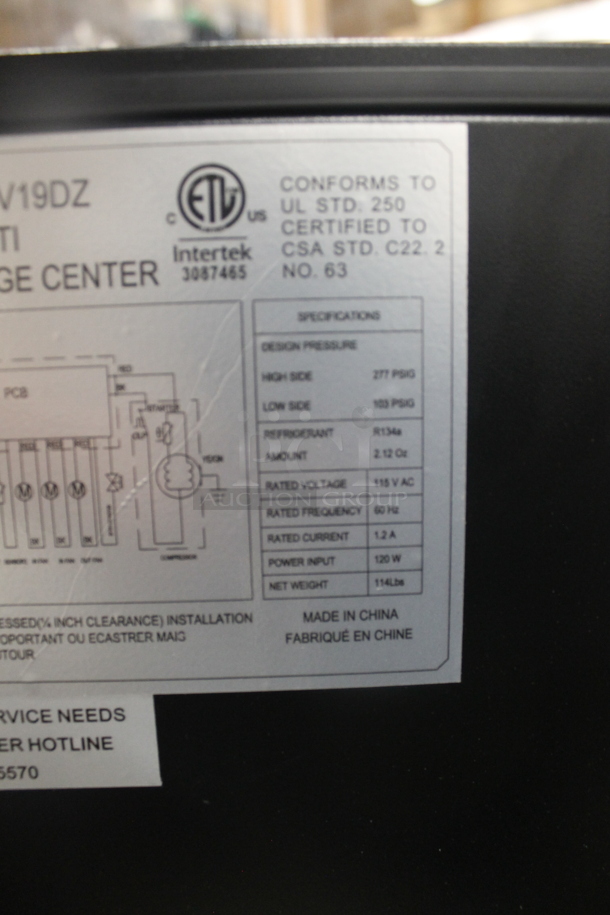BRAND NEW SCRATCH AND DENT! Avanti WBC19DZ Stainless Steel Built-In/Free Standing Dual Zone 19 Bottle Wine/Beverage Center. 115V. Tested And Working! - Image 5 of 5