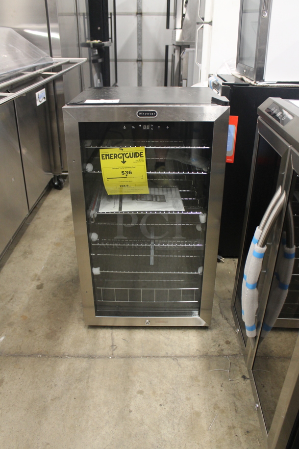BRAND NEW SCRATCH AND DENT! Whynter BR-12111DS 121 Can Stainless Steel Freestanding Beverage Cooler With Digital Control and Internal Fan. 115V. Tested And Working!   - Image 1 of 6
