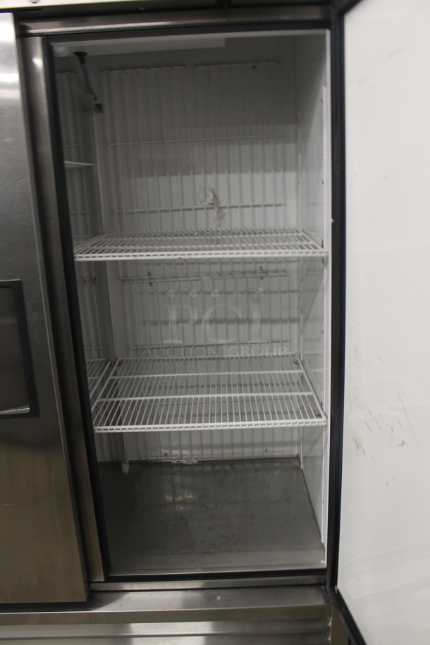 2013 True T-49F Commercial Stainless Steel 2 Door Reach In Freezer With Polycoated Shelves On Commercial Casters. 115V, 1 Phase. Tested and Working! - Image 5 of 6