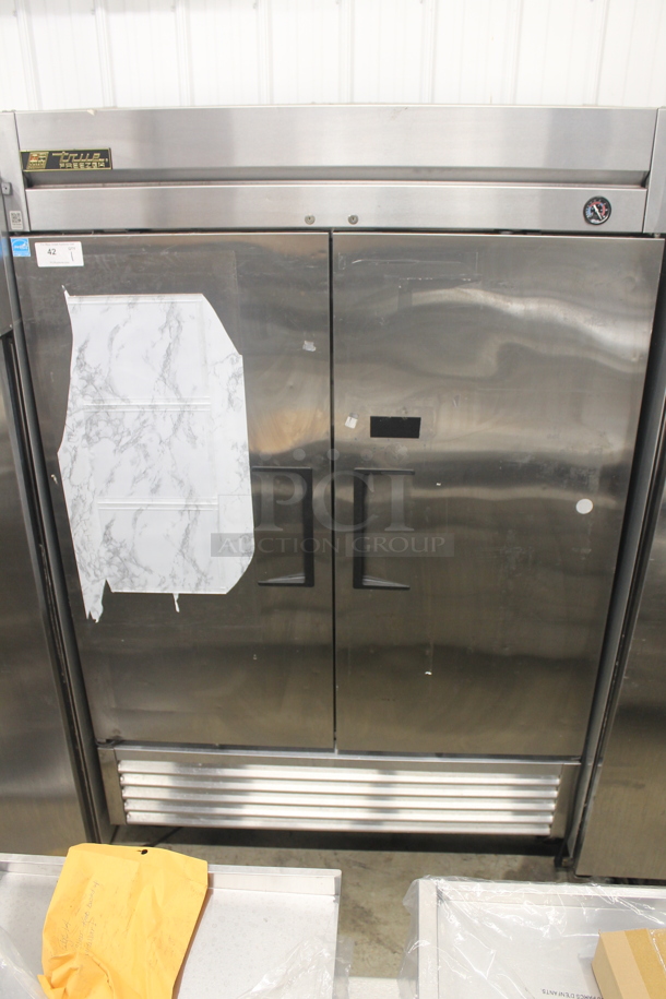 2013 True T-49F Commercial Stainless Steel Two Door Reach-In Freezer With Polycoated Shelves. 115V, 1 Phase. Tested and Working! - Image 1 of 6