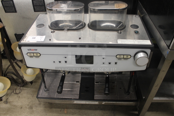 2018 Schaerer M03 Commercial Stainless Steel Countertop 2 Hopper Barista Espresso Machine. 208/240V.  - Image 1 of 5