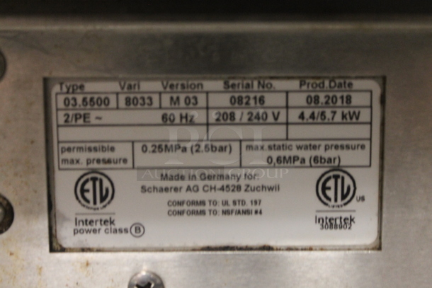 2018 Schaerer M03 Commercial Stainless Steel Countertop 2 Hopper Barista Espresso Machine. 208/240V.  - Image 5 of 5