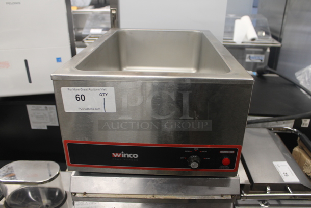Winco FW-S500 Winco Commercial Stainless Steel Electric Countertop Food Warmer. 120V. Tested and Working! - Image 1 of 5