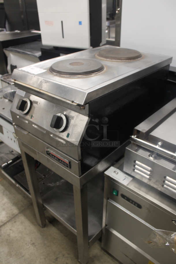 Garland ED-15THSE Commercial Stainless Steel 2 Solid Burner Electric Hot Plates On Equipment Stand. 208V, 3 Phase.  - Image 3 of 6