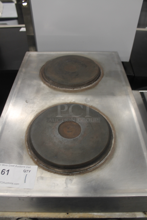 Garland ED-15THSE Commercial Stainless Steel 2 Solid Burner Electric Hot Plates On Equipment Stand. 208V, 3 Phase.  - Image 4 of 6
