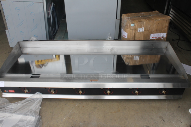 BRAND NEW SCRATCH AND DENT! 2016 CPG 351GTUCPG72N Cooking Performance Group Ultra Series Commercial Stainless Steel Natural Gas Powered 72" Countertop Chrome Top Flat Top Griddle With Thermostatic Controls. 180,000 BTU.  - Image 11 of 11