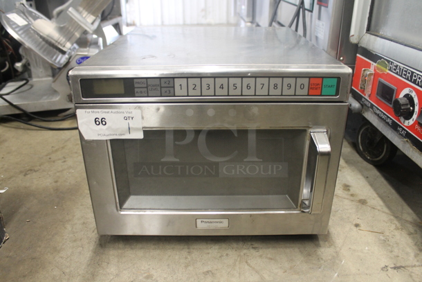 Panasonic 21523 Commercial Stainless Steel Countertop Microwave Oven With Touchpad. 240 Volts, 1 Phase - Image 1 of 5