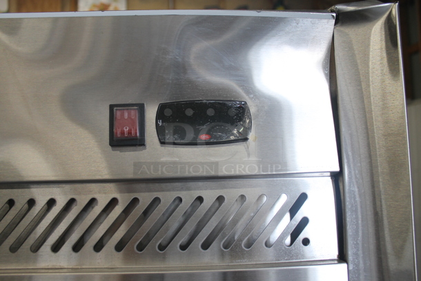 BRAND NEW SCRATCH AND DENT! Avantco 178Z2FHC Commercial Stainless Steel 2 Door Reach In Freezer With Polycoated Shelves On Commercial Casters. 115V. Tested and Powers On But Does Not Get Cold - Image 5 of 10