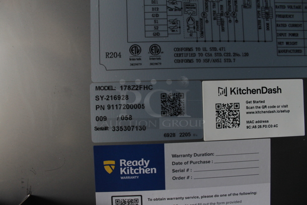 BRAND NEW SCRATCH AND DENT! Avantco 178Z2FHC Commercial Stainless Steel 2 Door Reach In Freezer With Polycoated Shelves On Commercial Casters. 115V. Tested and Powers On But Does Not Get Cold - Image 9 of 10