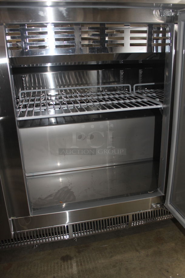 BRAND NEW SCRATCH AND DENT! Avantco 178SSCFT72HC Commercial Stainless Steel Refrigerated Salad Bar/Cold Food Table On Commercial Casters. 115V. Tested and Working!
 - Image 7 of 12