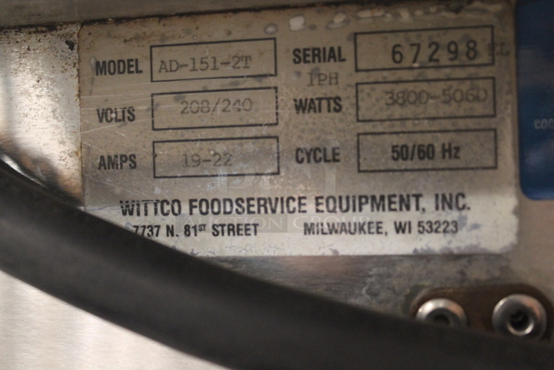 Witco AD-151-2T Commercial Stainless Steel Cook And Hold Oven System With Pan Racks On Commercial Casters. 208/240V.  - Image 6 of 6