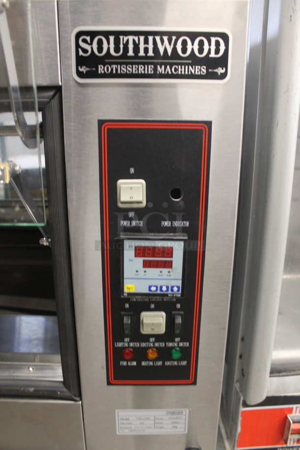 BRAND NEW SCRATCH AND DENT! Southwood YSD-268G Commercial Stainless Steel Natural Gas Countertop Chicken Rotisserie Oven. 32,341 BTU.  - Image 5 of 6