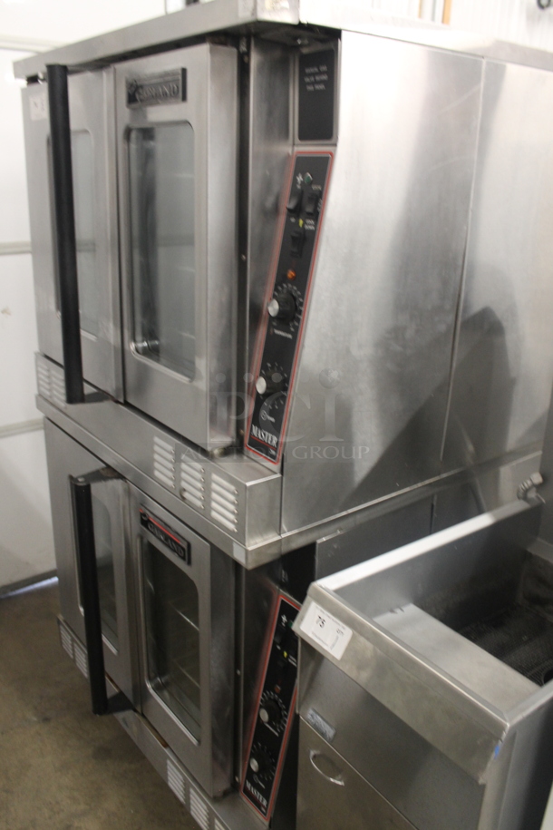 2 Garland Master 200 Commercial Stainless Steel Double Stack Natural Gas Convection Ovens With Steel Racks. 2 Times Your Bid!  - Image 3 of 8