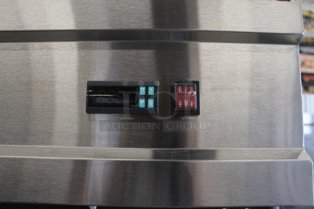 BRAND NEW SCRATCH AND DENT! Avantco 178SS2FHC Commercial Stainless Steel Two Door Reach-In Freezer On Commercial Casters. 115V. Tested and Working! - Image 3 of 11