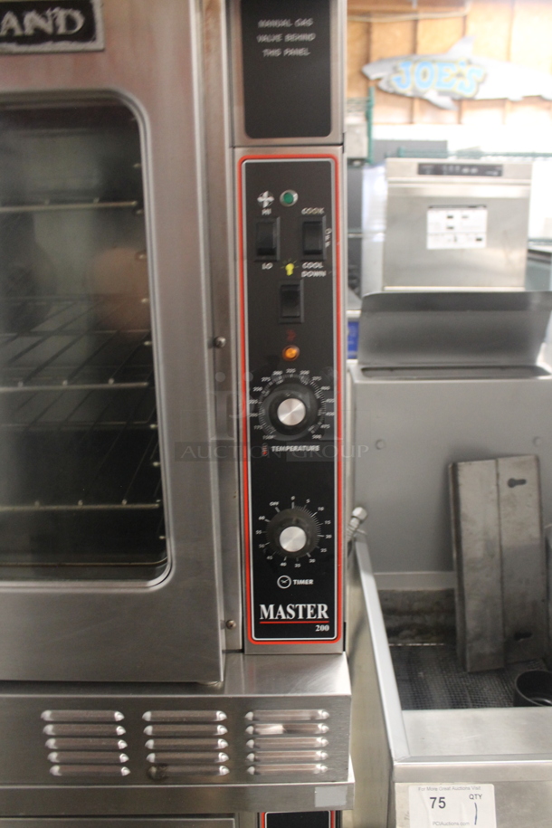 2 Garland Master 200 Commercial Stainless Steel Double Stack Natural Gas Convection Ovens With Steel Racks. 2 Times Your Bid!  - Image 6 of 8