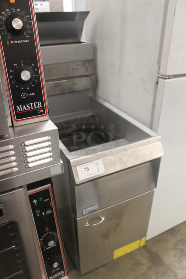 Pitco Frialator Commercial Stainless Steel Natural Gas Powered Floor Fryer On Galvanized Legs. - Image 2 of 6