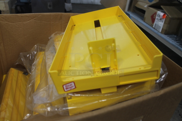 ALL ONE MONEY! Lot of Booster Seats, Ice Scoopers, Glass Carafes, Box of Plastic Handwoven Round Baskets, Drink Pitcher, Round Steel Plates, Creamer Servers With Lids, Hand Sanitizer, Box of Anti-Bacterial, Drinking Glasses, Toilet Tissue Dispenser, Menu Board, Baking Sheets AND MORE! Does Not Include Metro Shelf. - Image 4 of 12