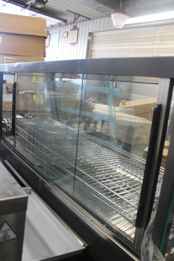 BRAND NEW SCRATCH AND DENT! KoolMore HDC-6C Commercial Stainless Steel Countertop Food Warmer Display Case Merchandiser with Stainless Steel Shelves, LED Lighting and Front Sliding Door. 110-120V. Tested and Working! - Image 4 of 6