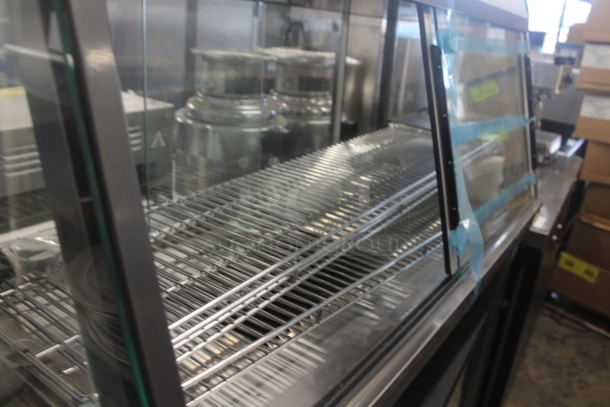 BRAND NEW SCRATCH AND DENT! KoolMore HDC-6C Commercial Stainless Steel Countertop Food Warmer Display Case Merchandiser with Stainless Steel Shelves, LED Lighting and Front Sliding Door. 110-120V. Tested and Working! - Image 5 of 6