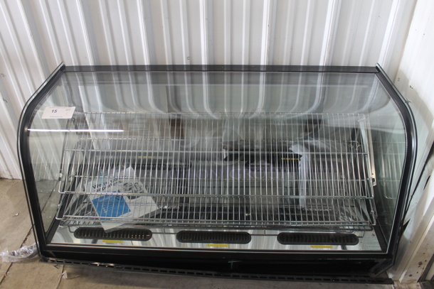BRAND NEW SCRATCH AND DENT! Avantco 360BCC48HCB Commercial Black Refrigerated Countertop Bakery Display Case With Stainless Steel Shelves. 110-120V. Tested and Working! - Image 1 of 7