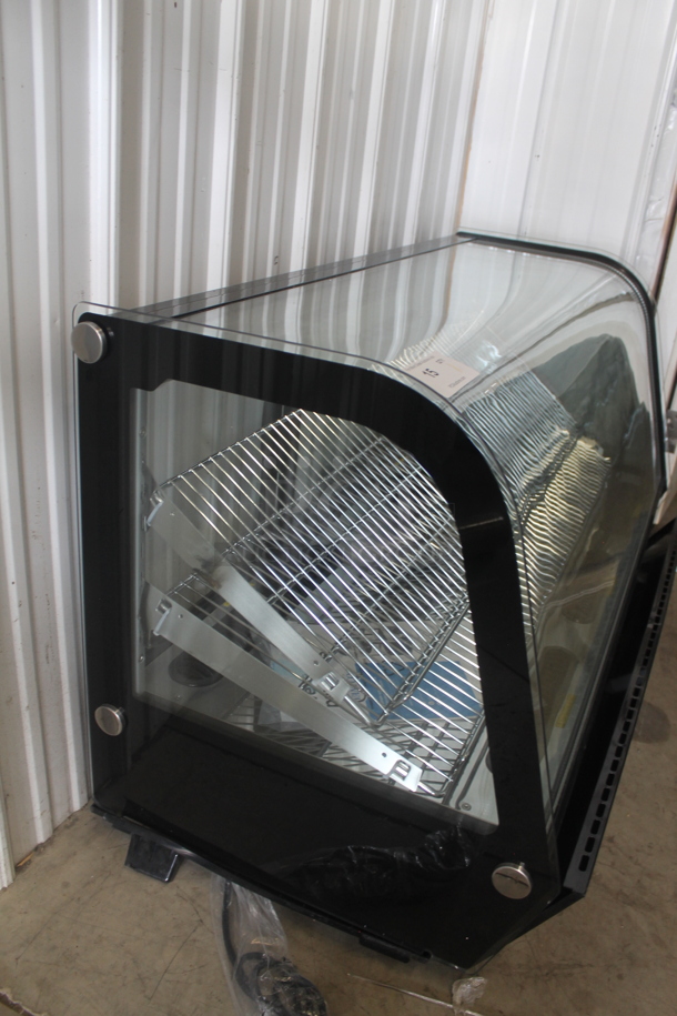 BRAND NEW SCRATCH AND DENT! Avantco 360BCC48HCB Commercial Black Refrigerated Countertop Bakery Display Case With Stainless Steel Shelves. 110-120V. Tested and Working! - Image 2 of 7