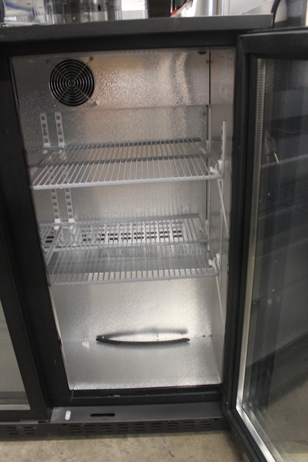 BRAND NEW SCRATCH AND DENT! KoolMore BC-3DSW-BK Commercial Black 3 Glass Sliding Door Counter Height Back Bar Cooler With Polycoated Shelves. 115V. Tested and Working! - Image 6 of 9