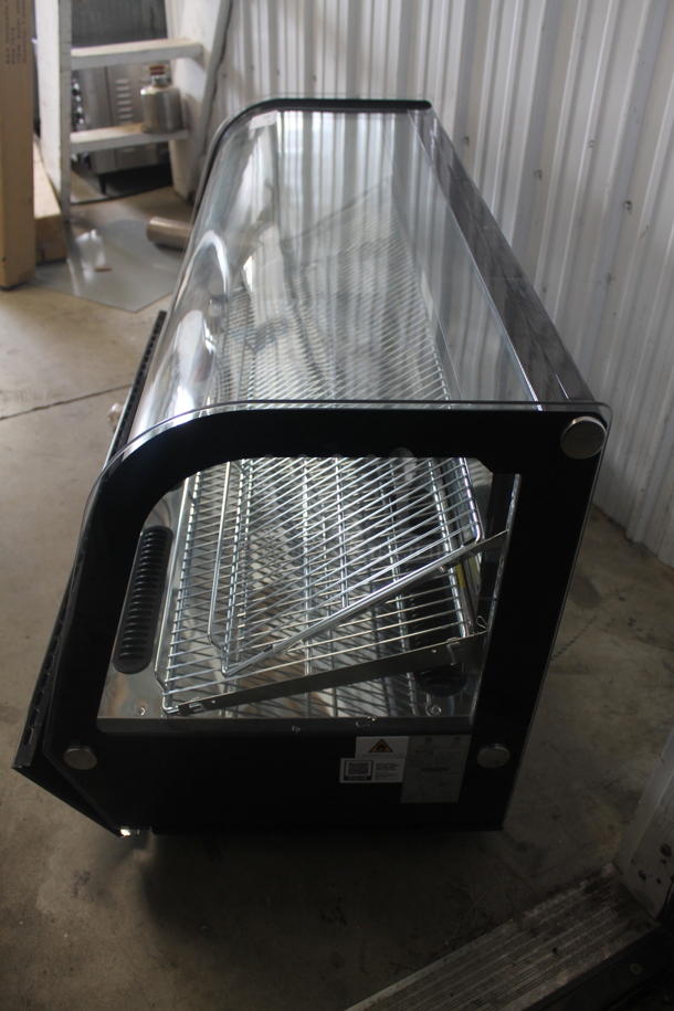 BRAND NEW SCRATCH AND DENT! Avantco 360BCC48HCB Commercial Black Refrigerated Countertop Bakery Display Case With Stainless Steel Shelves. 110-120V. Tested and Working! - Image 3 of 7