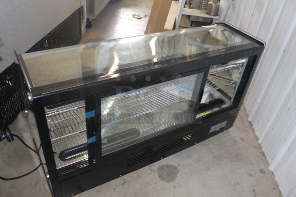 BRAND NEW SCRATCH AND DENT! Avantco 360BCC48HCB Commercial Black Refrigerated Countertop Bakery Display Case With Stainless Steel Shelves. 110-120V. Tested and Working! - Image 5 of 7