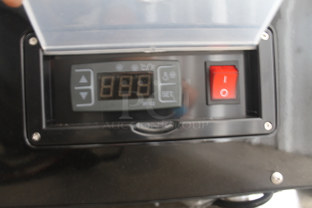 BRAND NEW SCRATCH AND DENT! Avantco 360BCC48HCB Commercial Black Refrigerated Countertop Bakery Display Case With Stainless Steel Shelves. 110-120V. Tested and Working! - Image 6 of 7