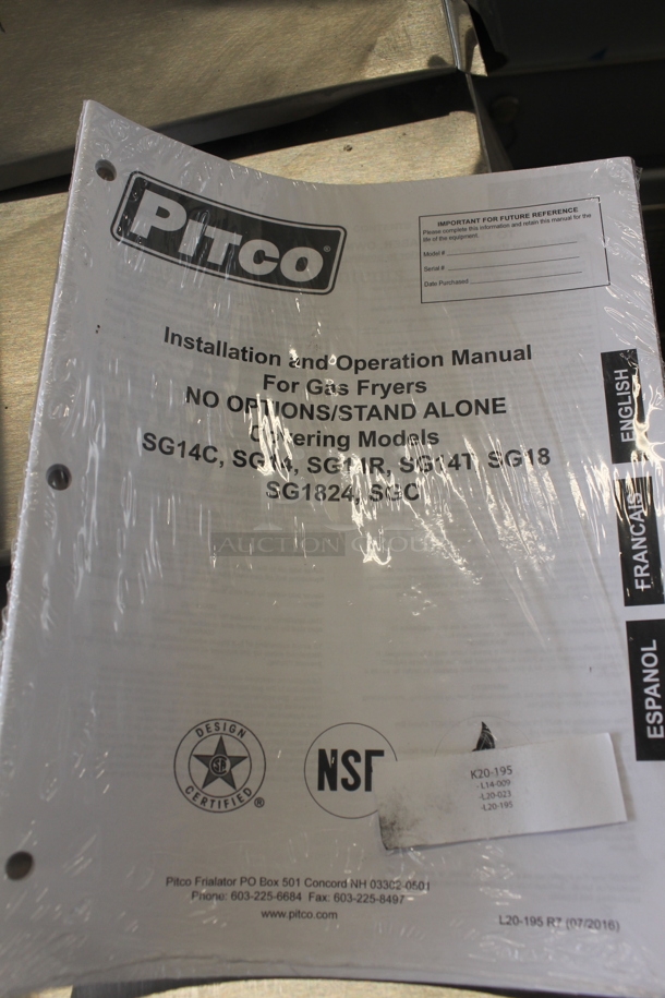 BRAND NEW SCRATCH AND DENT! 2022 Pitco SG18 Commercial Stainless Steel Natural Gas Fryer With 2 Fryer Baskets And Galvanized Legs. 140,000 BTU.   - Image 4 of 12