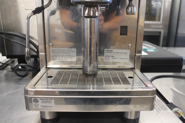 Wega MINI/V-LB Commercial Stainless Steel Countertop One Group Espresso Machine. 120V.  - Image 5 of 7