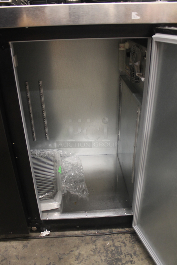BRAND NEW SCRATCH AND DENT! Beverage-Air BB48Y-1-B-27 Commercial Black Counter Height Solid Door Back Bar Cooler. 115V,1 Phase. Tested and Working! - Image 5 of 6