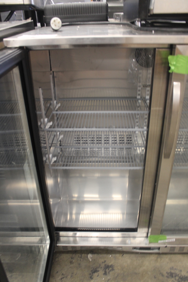 BRAND NEW SCRATCH AND DENT! KoolMore BC-2DSW-SS Commercial Stainless Steel 2-Glass Door Counter Height Back Bar Cooler with LED Lighting. 115V. Tested and Working! - Image 4 of 7