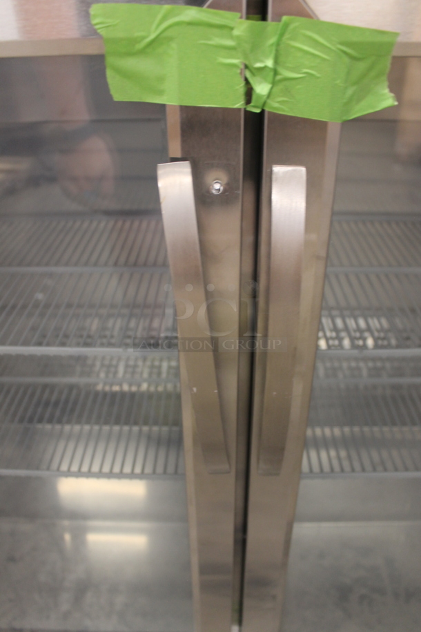 BRAND NEW SCRATCH AND DENT! KoolMore BC-2DSW-SS Commercial Stainless Steel 2-Glass Door Counter Height Back Bar Cooler with LED Lighting. 115V. Tested and Working! - Image 6 of 7