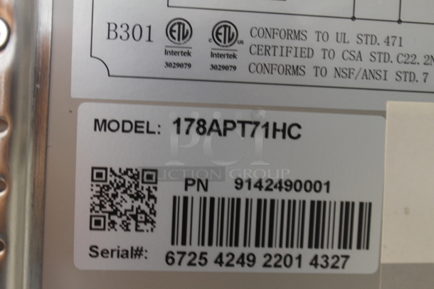 BRAND NEW SCRATCH AND DENT! Avantco 178APT71HC Commercial Stainless Steel 3-Door Refrigerated Sandwich/Salad Prep Table With Polycoated Shelves On Commercial Casters. 115V. Tested and Powers On But Does Not Get Cold - Image 10 of 12