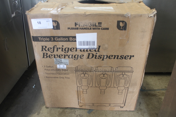 BRAND NEW SCRATCH AND DENT! Avantco 177D3G1 Coldream 1 M Commercial Stainless Steel Countertop 3 Gallon Bowl Refrigerated Beverage Dispenser. 120V. Tested and Working! - Image 11 of 12