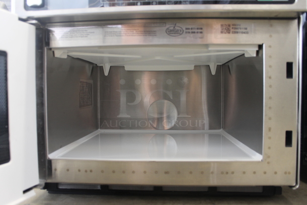 BRAND NEW SCRATCH AND DENT! 2022 Amana HDC212 Commercial Stainless Steel Electric Countertop Microwave With Touchpad. 208/240V.  - Image 5 of 9