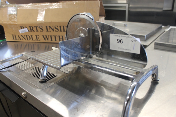 Rival 1101E/4 Commercial Stainless Steel Countertop Meat Slicer.  - Image 3 of 4
