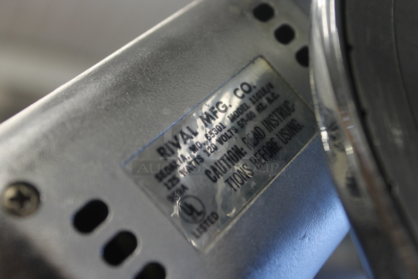 Rival 1101E/4 Commercial Stainless Steel Countertop Meat Slicer.  - Image 4 of 4