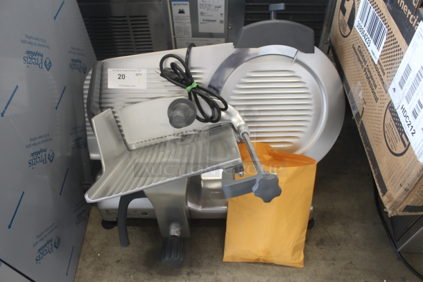 BRAND NEW SCRATCH AND DENT! 2022 Centerline EDGE14-11 Commercial Stainless Steel Electric Countertop Manual Meat Slicer On Rubber Feet. 115V, 1 Phase. Tested and Working! - Image 1 of 10