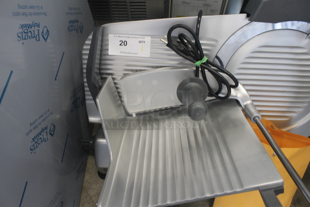 BRAND NEW SCRATCH AND DENT! 2022 Centerline EDGE14-11 Commercial Stainless Steel Electric Countertop Manual Meat Slicer On Rubber Feet. 115V, 1 Phase. Tested and Working! - Image 3 of 10