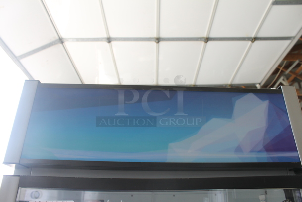 BRAND NEW SCRATCH AND DENT! 2022 Hoshizaki RM-28-HC Commercial White Single Glass Door Merchandiser Cooler With Polycoated Shelves.  115V, 1 Phase. Tested and Working! - Image 2 of 10