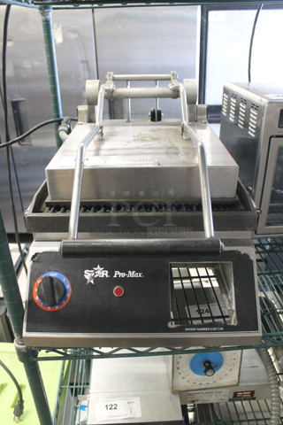 Star Pro-Max Commercial Stainless Steel Countertop Two-Sided Panini Grill With Grooved Platens. Tested and Working!