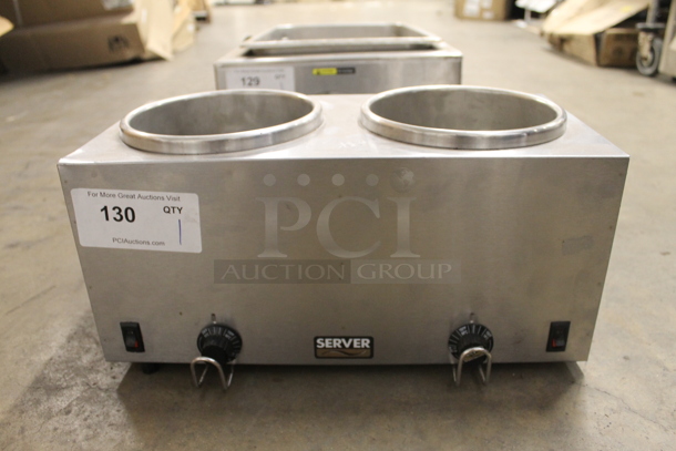 Server Twin FS Commercial Stainless Steel Countertop Topping Warmer. Base Only. 120V. Tested and Working! - Image 1 of 5