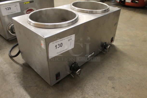 Server Twin FS Commercial Stainless Steel Countertop Topping Warmer. Base Only. 120V. Tested and Working! - Image 2 of 5