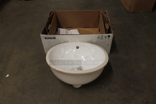 Kohler 2209 White Undermount Bathroom Sink With Box And Hardware - Image 1 of 6