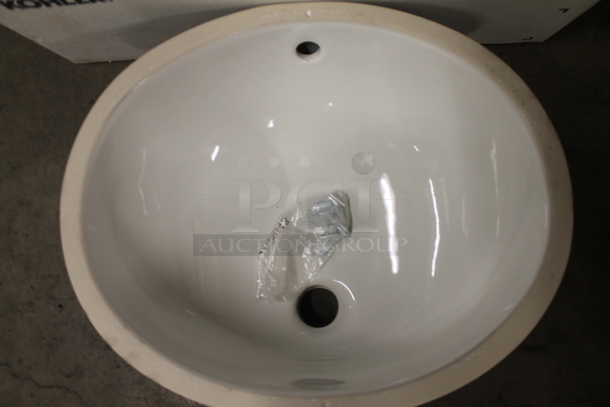 Kohler 2209 White Undermount Bathroom Sink With Box And Hardware - Image 4 of 6