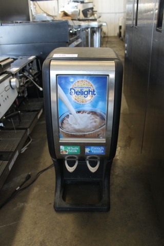 2017 Creamiser 215 Black Countertop Bulk Creaming Dispenser With 2 Flavor Options. 110V. Tested and Powers On But Does Not Get Cold